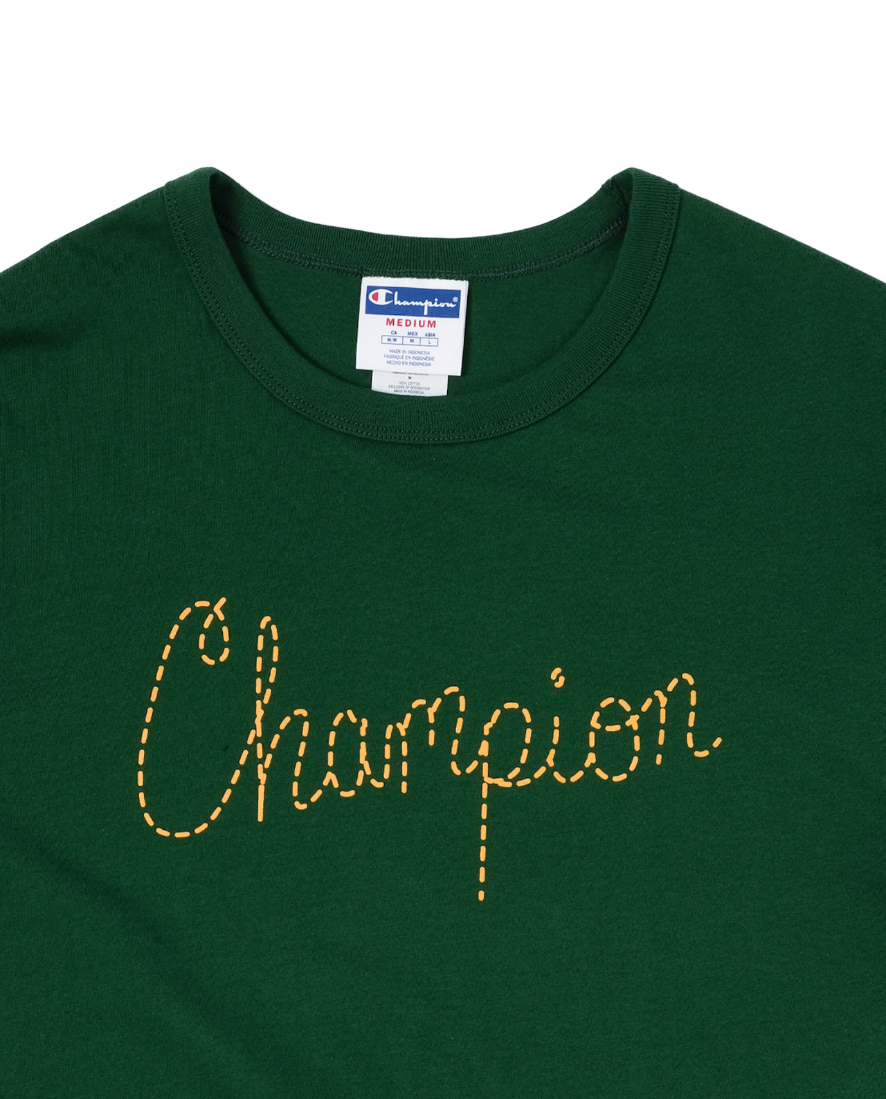 CHAMPION LIGHTWEIGHT RAISED-INK DOTTED CHAMPION (ATHLETIC DARK GREEN)